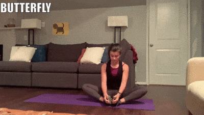 woman demonstrating butterfly