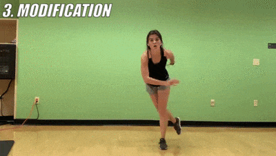woman demonstrating modified speed skaters