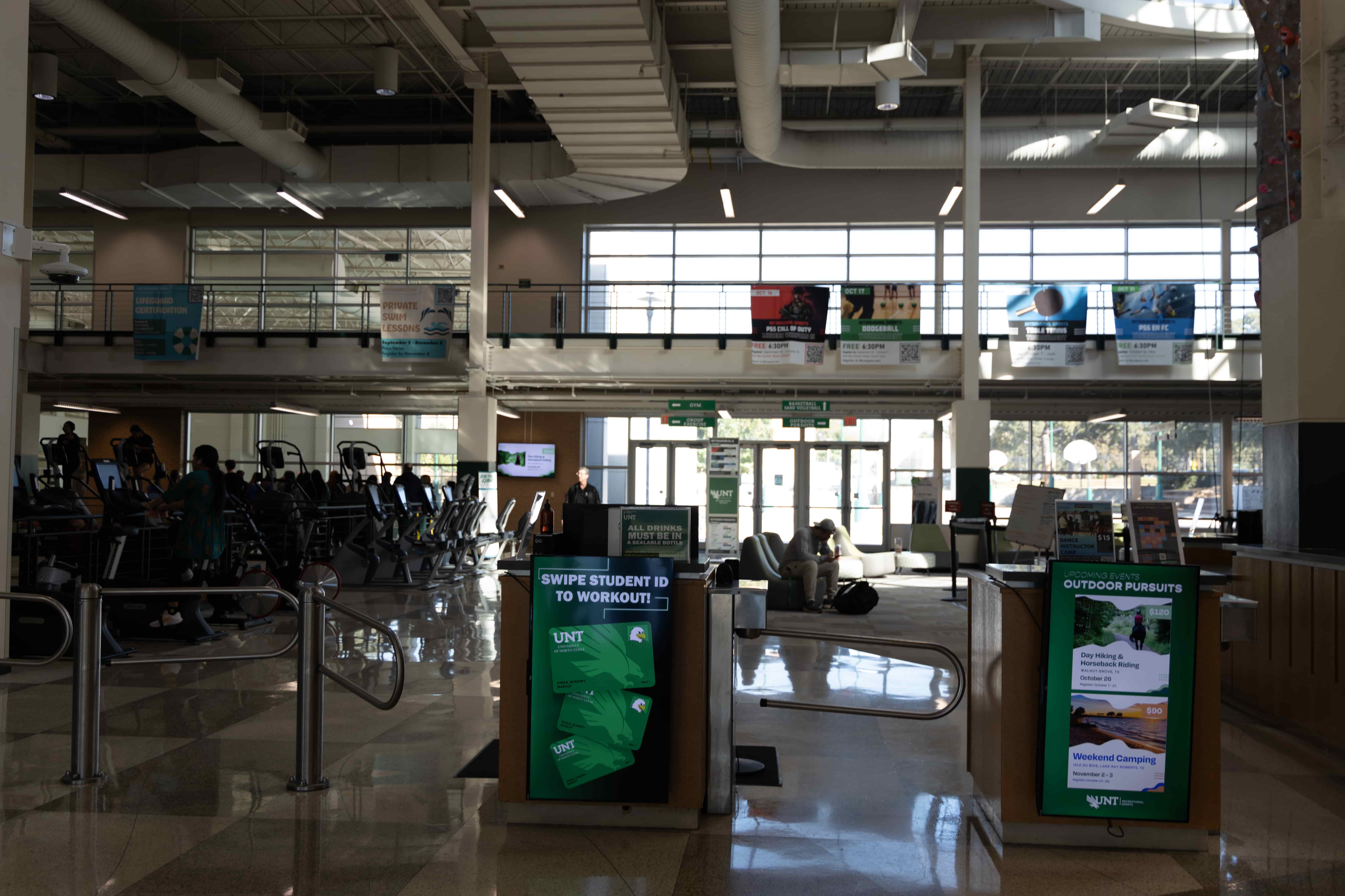 Pohl Rec center membership entrance.