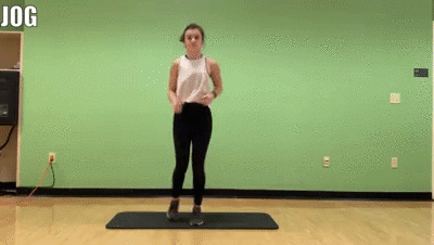 woman demonstrating jog