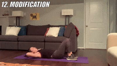 woman demonstrating modified situps