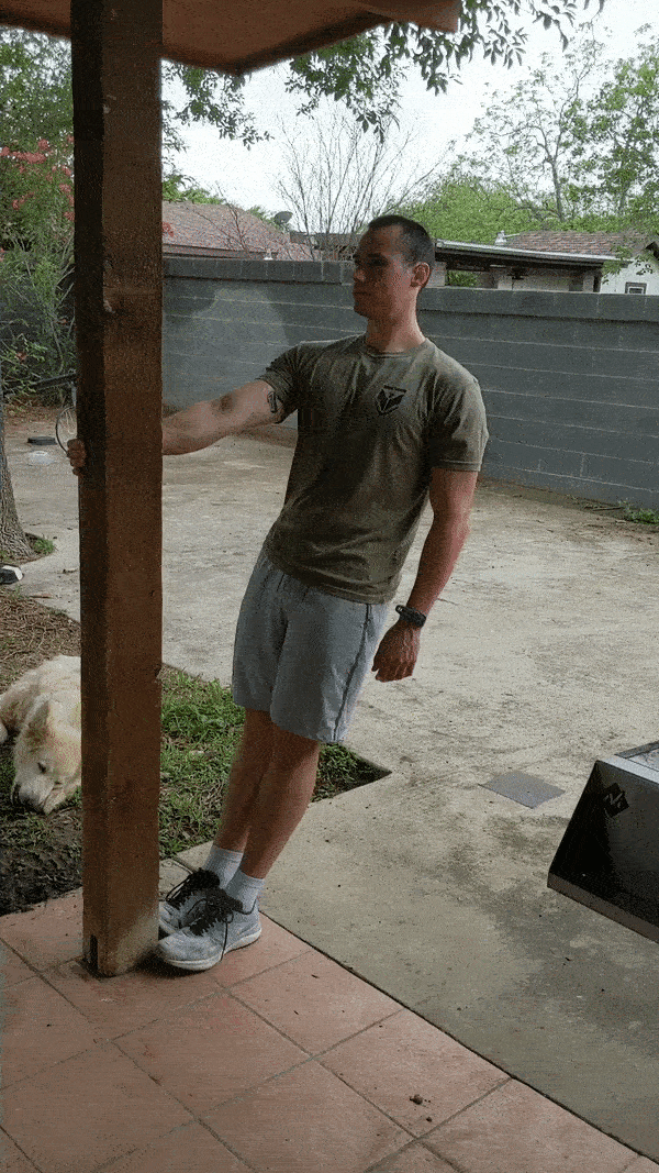man demonstrating modified pull up